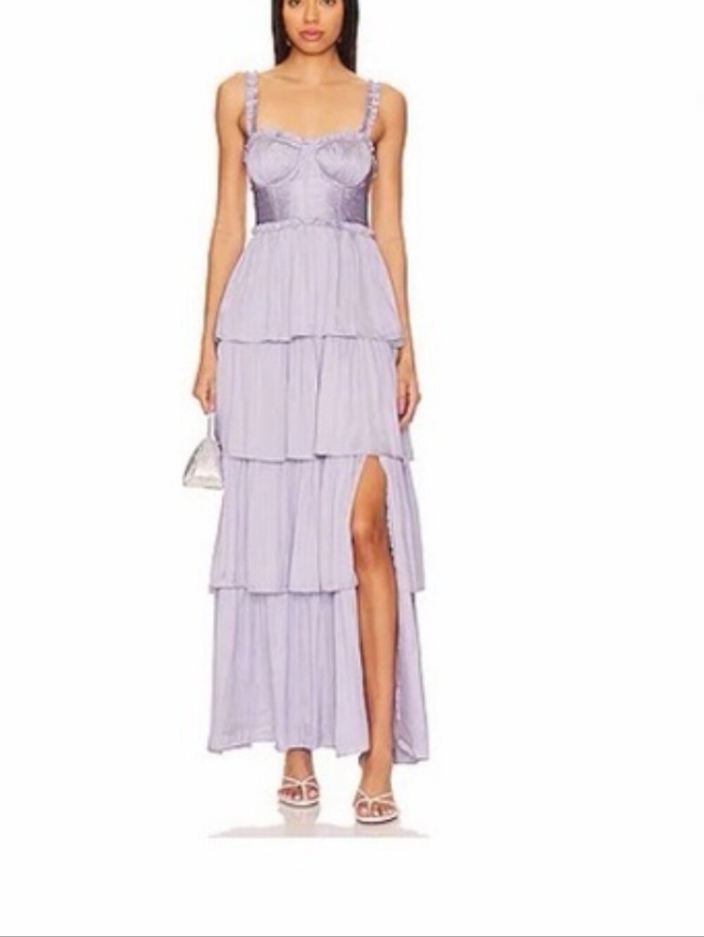 Astr The Label Tempany Tiered Bustier Maxi Dress